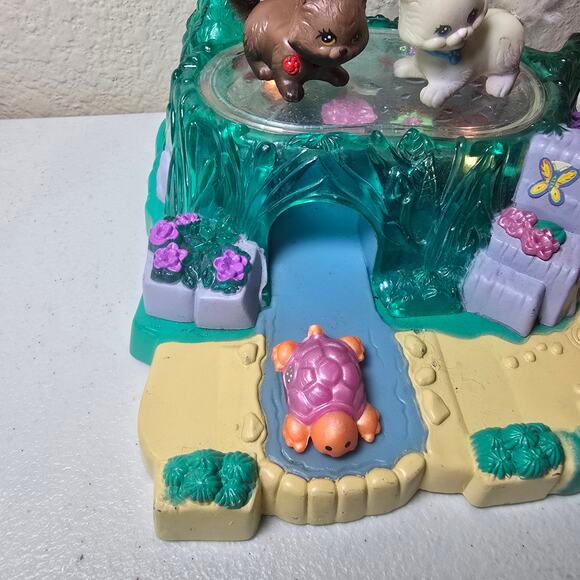 Vintage Kenner Littlest Pet Shop Sparkling Pond Water Garden Kitties 1995 WORKS - Picture 4 of 11